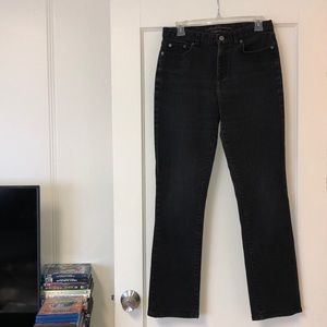 LAUREN JEANS Co. RALPH LAUREN Classic Straight Black Jeans 5-pocket Stretch 4
